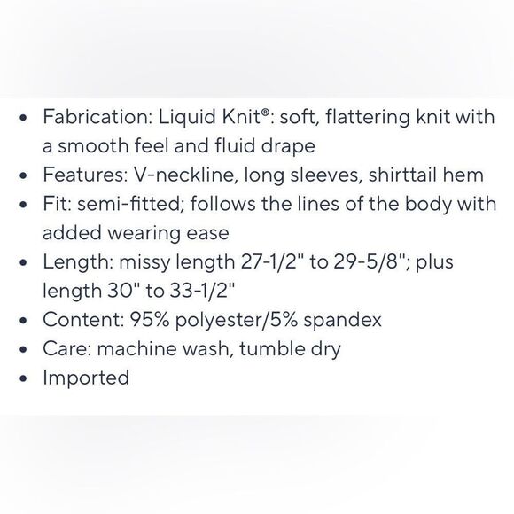 Susan Graver Long Sleeve V-Neck Top - XL - Pumpkin - EUC; clean/smoke-free home - Picture 7 of 8